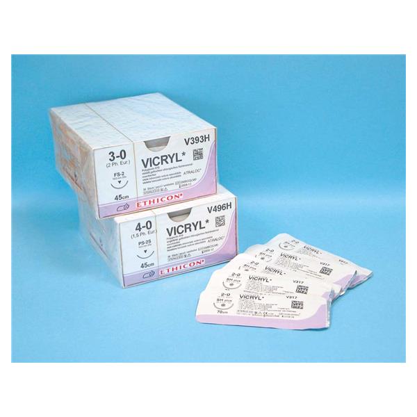 SUTURAS V994H VICRYL 4/0 AG 17MM TAPER 1/2 CIR 70CM VIOLET 36U - ETHICON