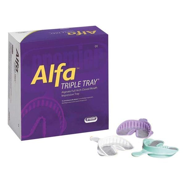 CUBETA DE PLÁSTICO DESECHABLE ALPHA TRIPLE TRAY REP. PEQUEÑA VERDE 24U - PREMIER