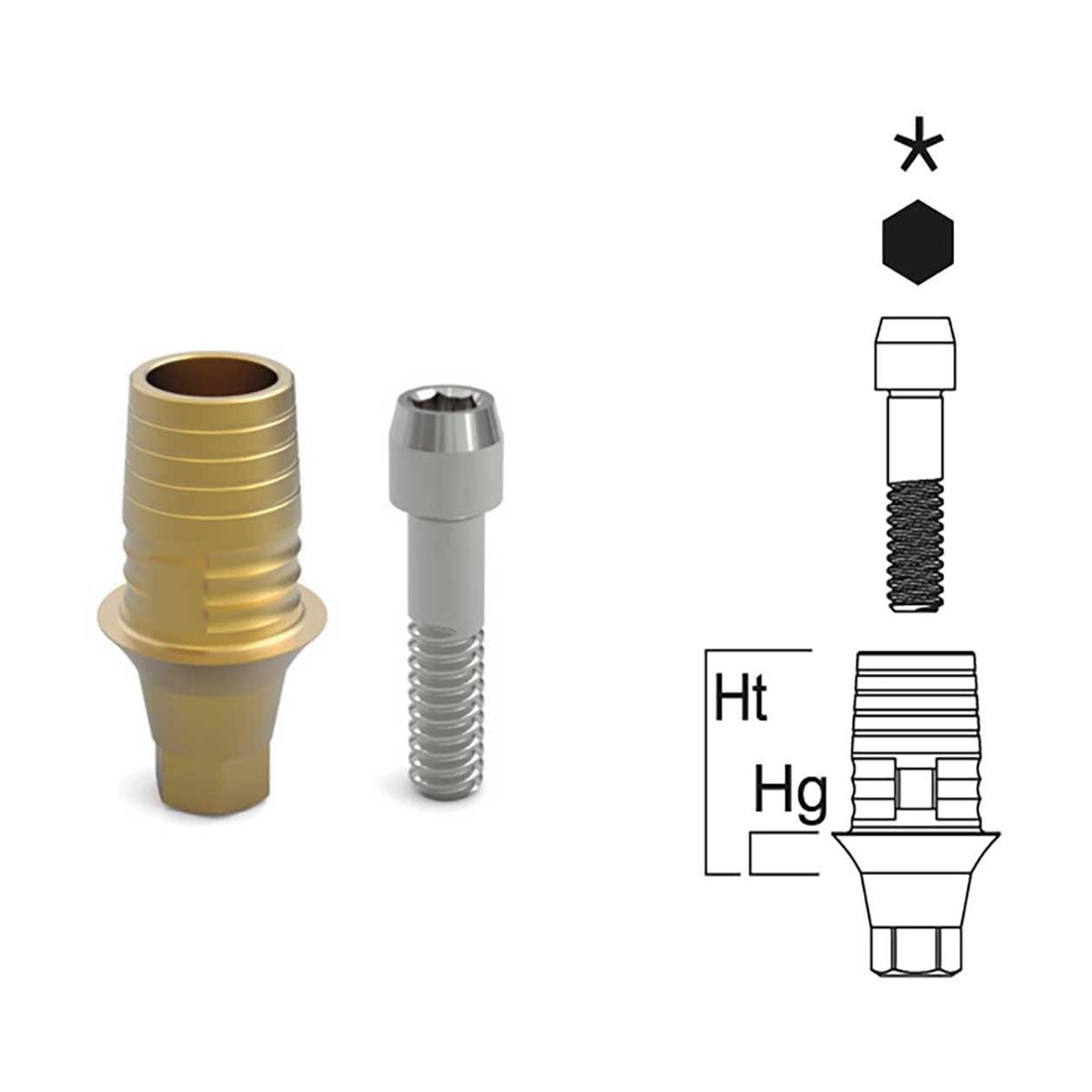 TI-BASE SHC ALTURA.1MM ROTATORIO CON TORNILLO - OSTEOPLUS