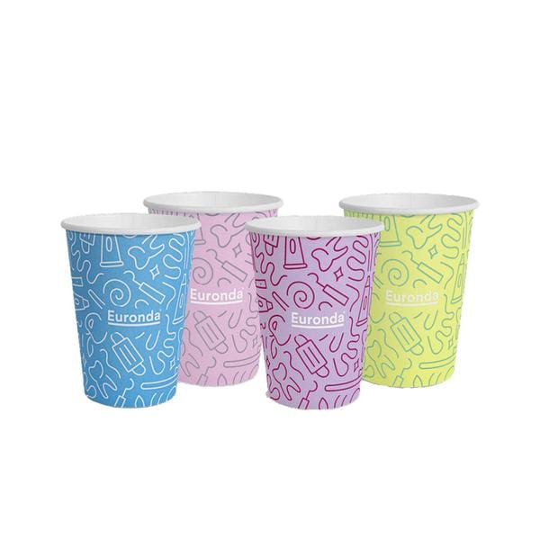 VASO PAPEL GRAFFITI AZUL 185CC 1000U - EURONDA