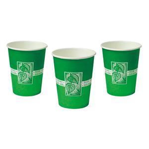 VASOS PAPEL BIODEGRADABLE 180ML VERDE 2610U - HENRY SCHEIN