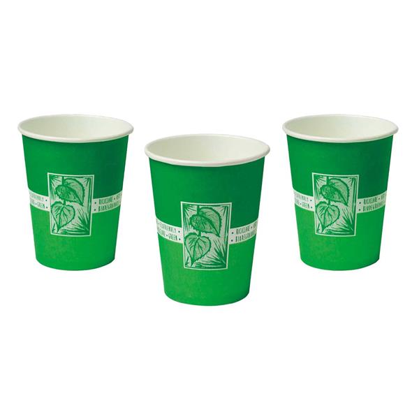 VASOS PAPEL BIODEGRADABLE 180ML VERDE 2610U - HENRY SCHEIN
