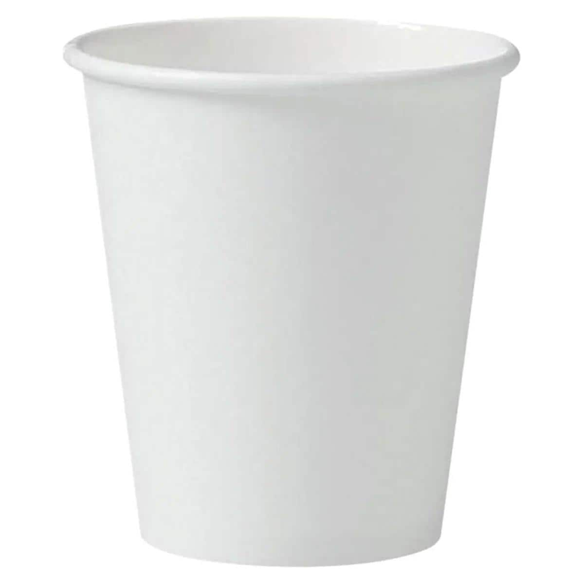 VASOS DE PAPEL PE RECICLABLE 180ML BLANCO 1000U - HS