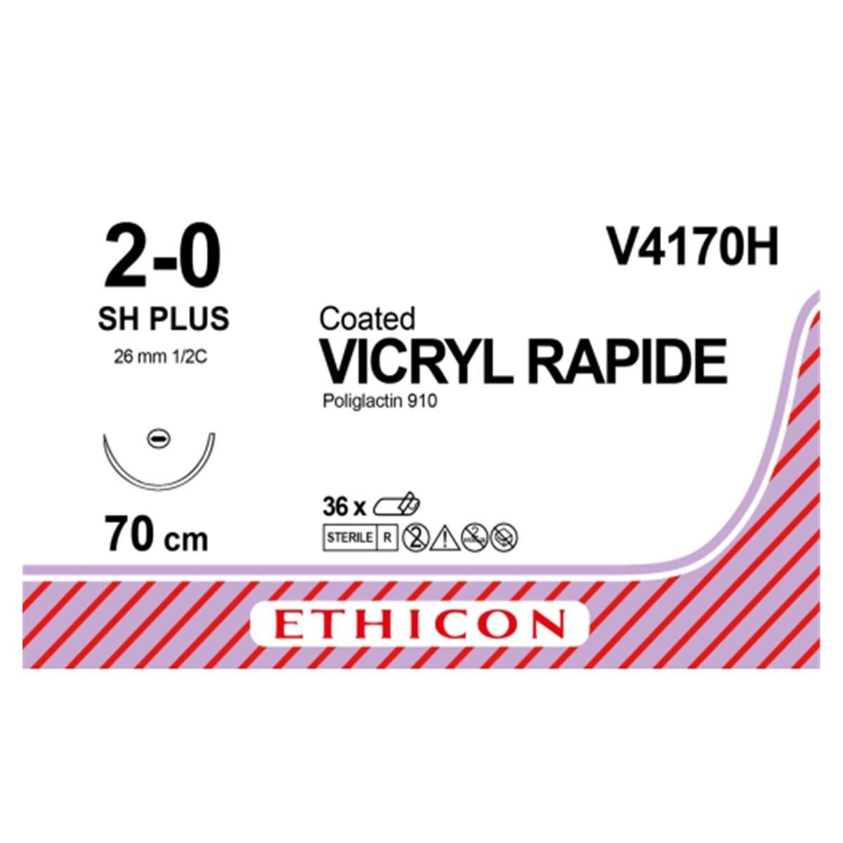 VICRYL RAPID CILIND 1/2 26MM 2/0 70CM 36U ETHICON