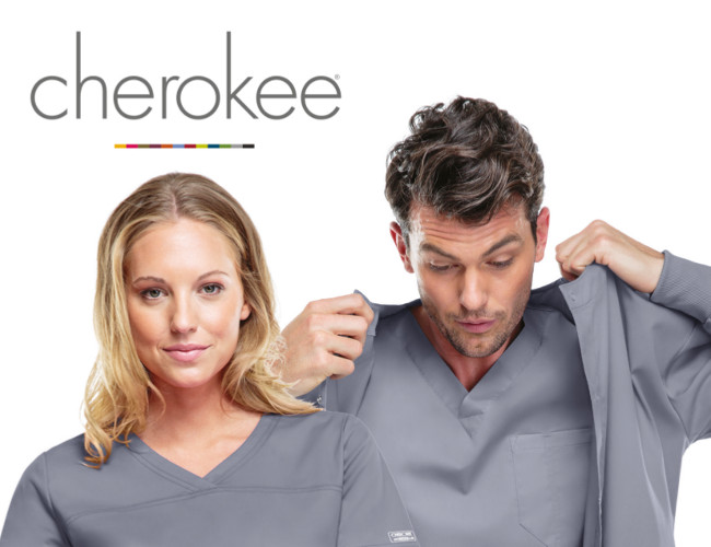 Catálogo de uniformes Cherokee para clínica dental