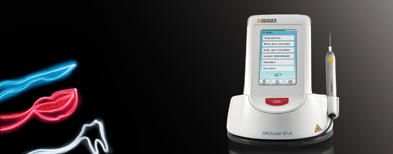 Láser dental Sirolaser Blue: vista frontal