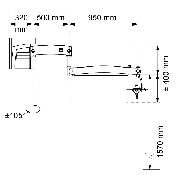 Microscopio dental OPMI Pico MORA Zeiss: Soporte de pared