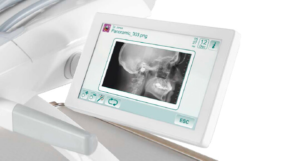 Sillón dental A7 Plus Anthos: pantalla
