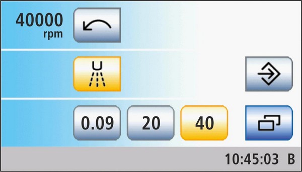 Sillón dental SINIUS: Pantalla de mando EasyTouch- display 3
