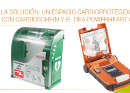 La solución: Espacio cardioprotegido con cardioschein y el DEA Powerheart G5