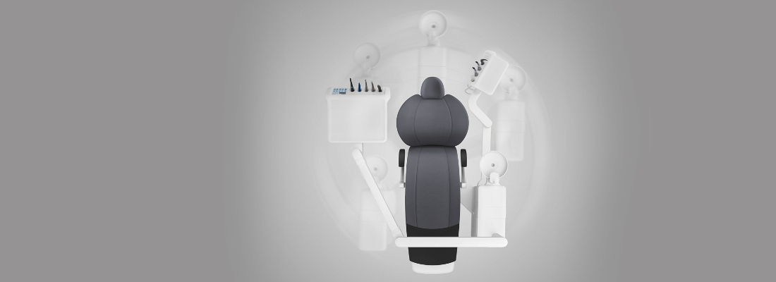 Sillón dental Intego Ambidiestros: Giro ergonómico perfecto
