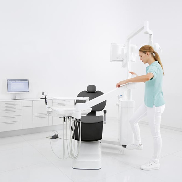 Sillón dental INTEGO Ambidiestros: Paso 1 del giro